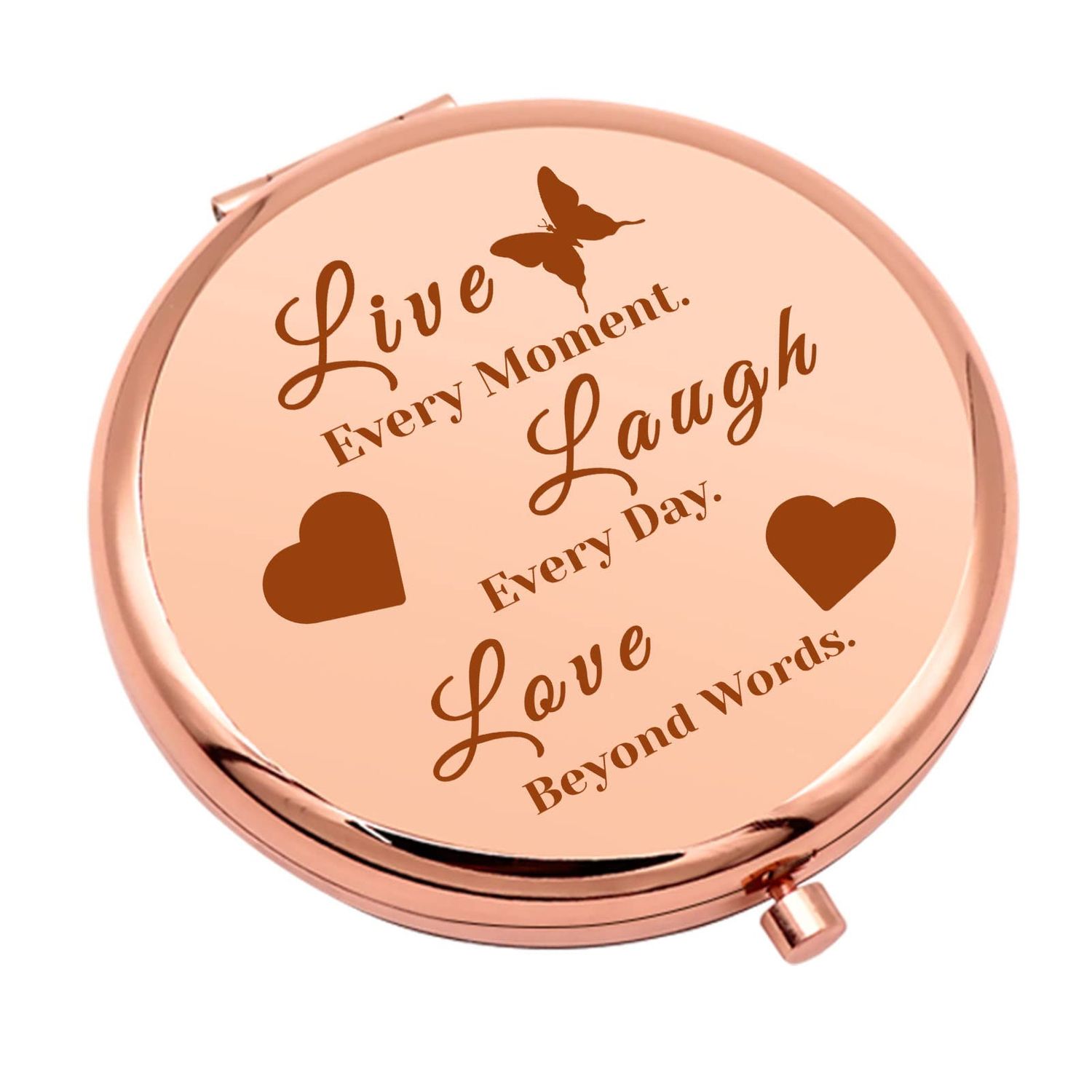 Encouragement Gift for Teen Girls Compact Makeup Mirror for Daughter Friends Sister Inspirational Gifts for Women Motivational Birthday Gift Folding Makeup Mirror Birthday Graduation Gifts