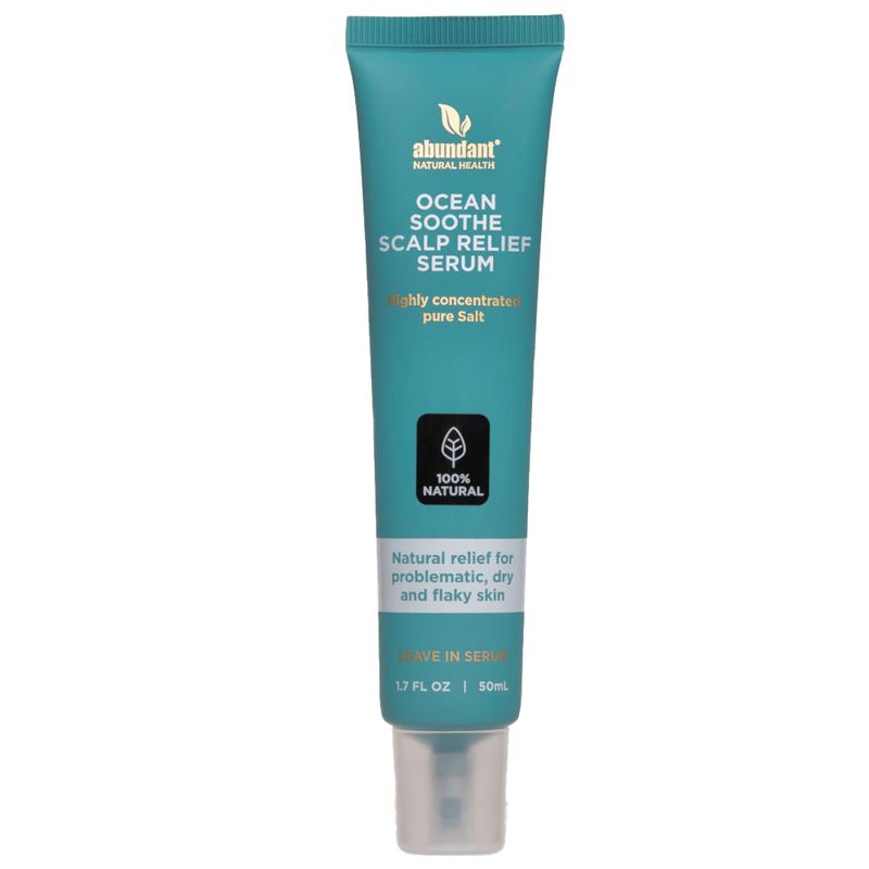 Abundant Natural Health Ocean Soothe Scalp Relief Serum with Highly Concentrated Magnesium Salt for Dry and Flaky Skin, Quick Absorption, All Natural and Fragrance-Free Leave-In Scalp Treatment, 50mL