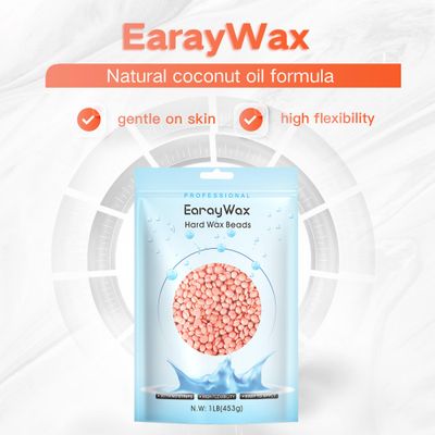 EARAYWAX Hard Wax Beads for Hair Removal - Brazilian Waxing, Sensitive Skin, Face, Eyebrow, Legs at Home - 1lb Pearl Wax