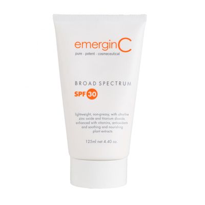 emerginC Sun SPF 30+ Non-Greasy Sunscreen - Face Sunscreen with Zinc Oxide, Vitamin C + Aloe - Non-Tinted Sunblock Cream (4.2 oz, 125 ml)