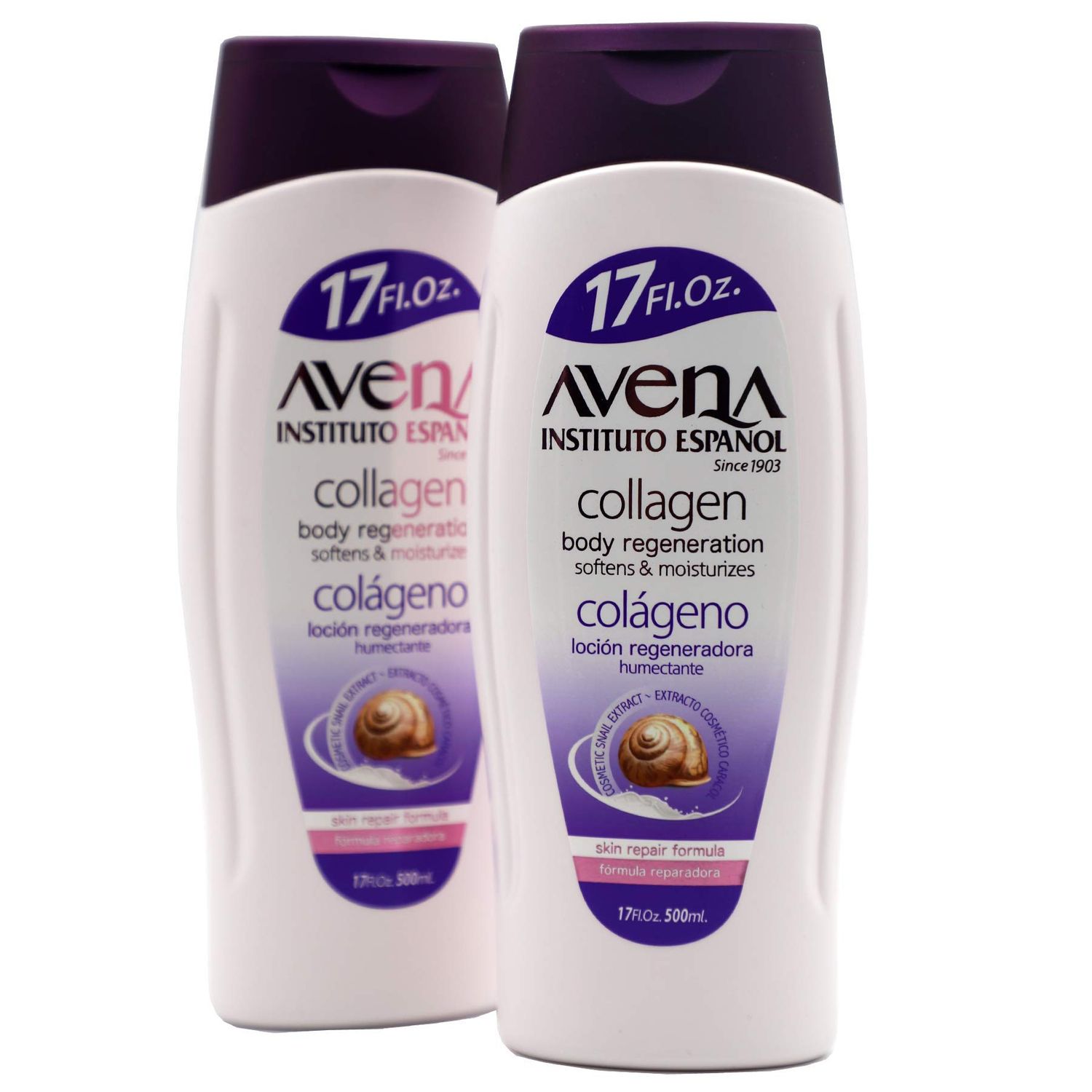 Avena Instituto Espaol Collagen Body Regeneration, Softens &amp; Moisturizes, Skin Repair Formula, 2-pack Of 17 FL Oz each, 2 Bottles.