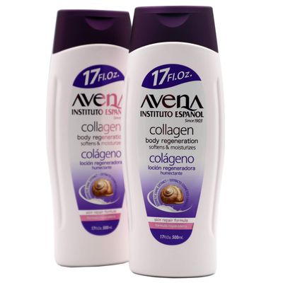 Avena Instituto Espaol Collagen Body Regeneration, Softens &amp; Moisturizes, Skin Repair Formula, 2-pack Of 17 FL Oz each, 2 Bottles.