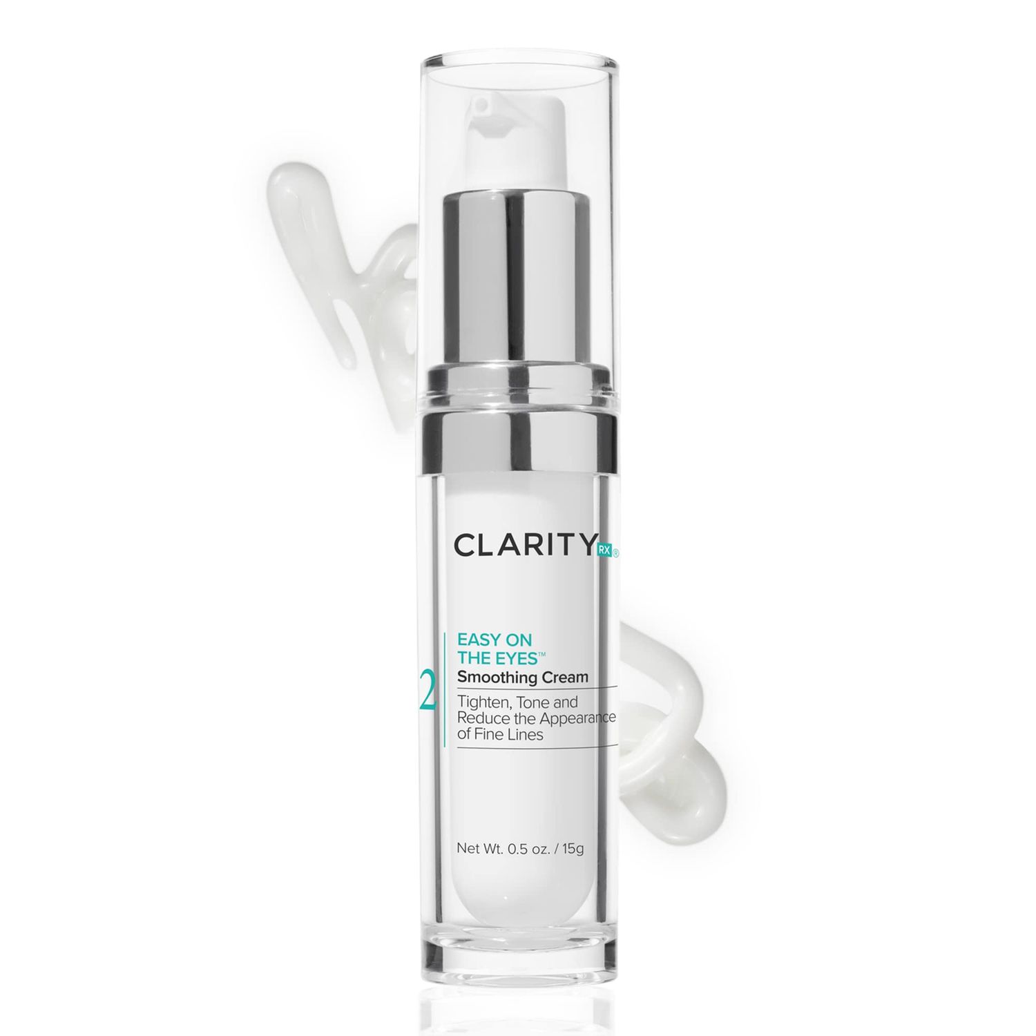 ClarityRx Easy On The Eyes Smoothing Eye Cream, Natural Plant-Based Anti-Aging Under Eye Cream for Dark Circles, Contains Hyaluronic Acid, Paraben &amp; Cruelty Free (0.5oz)