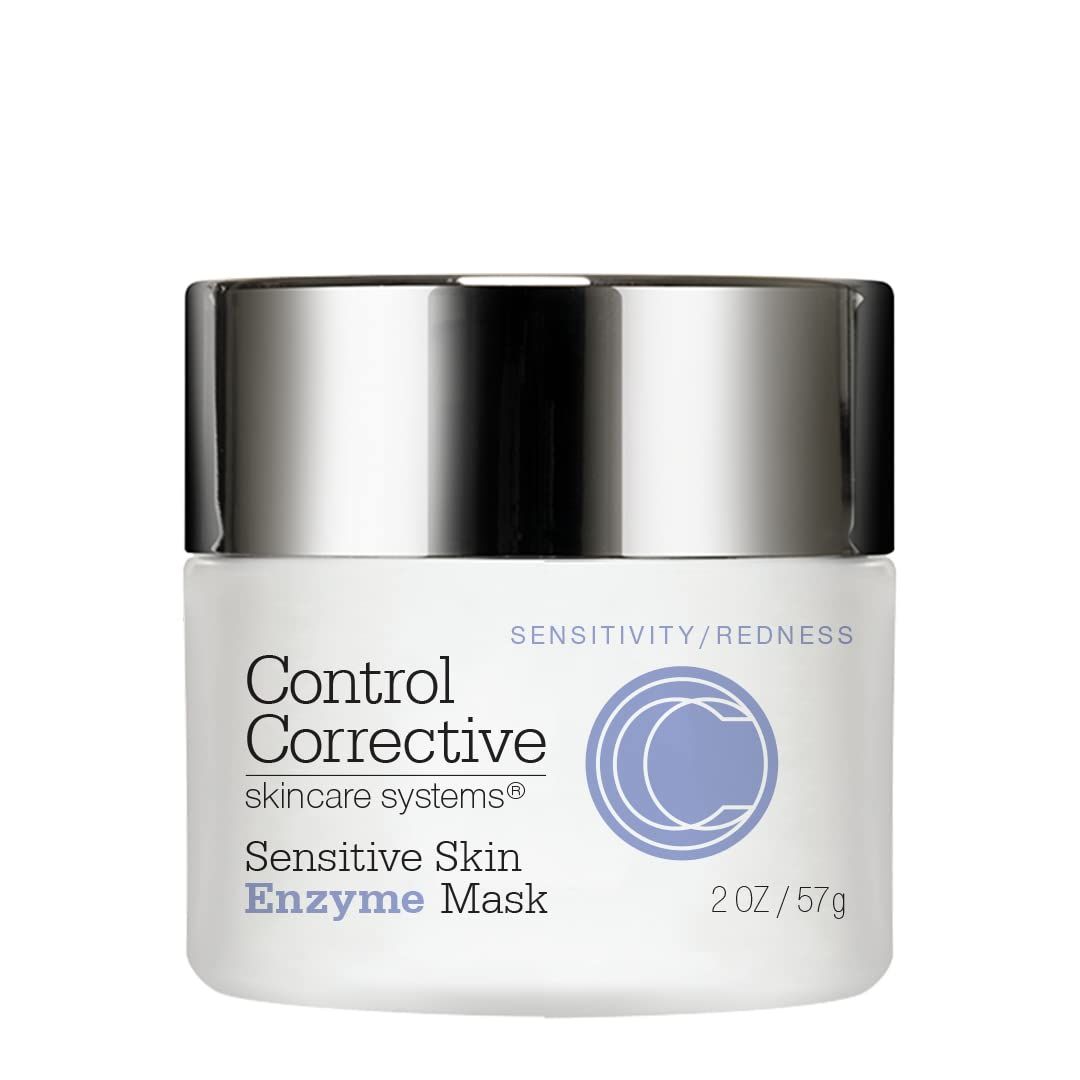 CONTROL CORRECTIVE Sensitive Skin Enzyme Mask, 2 Oz - Increases Hydration And Renews Skin Texture, Papaya Enzyme Based, Creamy Clay Mask Lightly Exfoliates Softens, Calms &amp; Hydrates At The Same Time