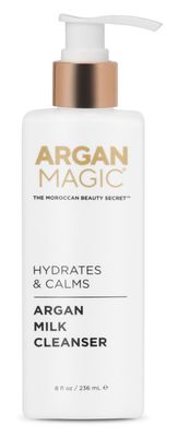 Argan Magic Hydrates &amp; Calms Argan Milk Cleanser - Gently Cleanses and Removes Built-Up Oil and Dirt | Hydrates, Calms, and Soothes | Paraben Free, Cruelty Free, Made in USA (8 Fl Oz)