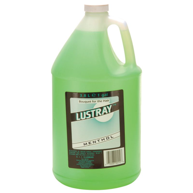 Clubman Lustray Menthol Face &amp; Scalp Rub, Refreshing Menthol Formula for Cooling Sensation and Invigorating Care, Ideal for Post-Shave Use, 1 Gal, 1-Pack