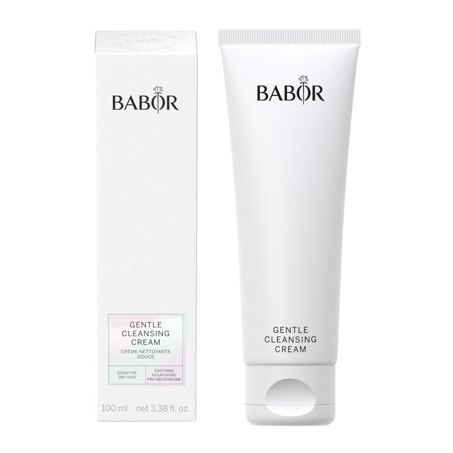 BABOR Gentle Cleansing Cream for Dry and Sensitive Skin, Especially Mild, Skin-friendly and Creamy Cleansing Lotion, Vegan Formula, Gentle Cleansing Milk