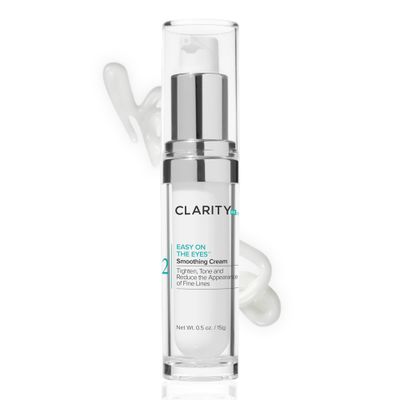 ClarityRx Easy On The Eyes Smoothing Eye Cream, Natural Plant-Based Anti-Aging Under Eye Cream for Dark Circles, Contains Hyaluronic Acid, Paraben &amp; Cruelty Free (0.5oz)