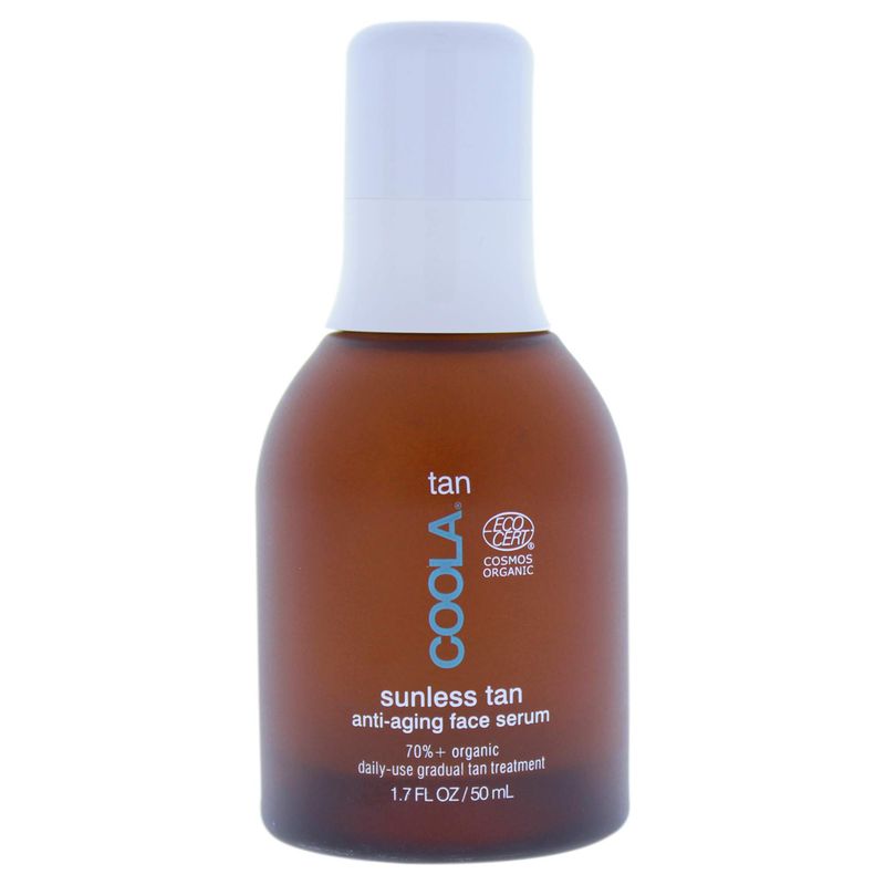 COOLA Organic Sunless Self Tanner Face Serum, Dermatologist Tested Anti-Aging Skin Care Infused with Hyaluronic Acid, Vegan and Non-GMO, Pia Colada, 1.7 Fl Oz