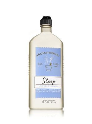 Bath &amp; Body Works - Aromatherapy -Sleep - Lavender Vanilla - Bundle - Body Wash &amp; Foam Bath 10oz. &amp; Body Cream 8 oz
