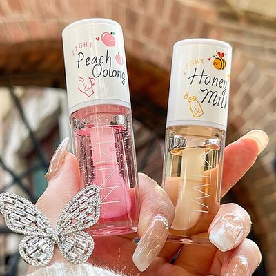 Alisesun 2Pcs Crystal Jelly Lip Oil Moisturizing Hydrating Lip Care Hydrating Lip Gloss Tinted Lip Balm, Long Lasting &amp; Nourishing Lip Glow Oil, Non-sticky Fresh Texture