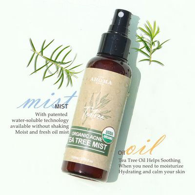 [USDA Certified] TheAromaShop Organic Acne Tea Tree Mist Korea Atonanda Facial &amp; Bag &amp; Body &amp; Face Spray -Acne Skin Care Natural Ingredients - 3.38 fl. oz