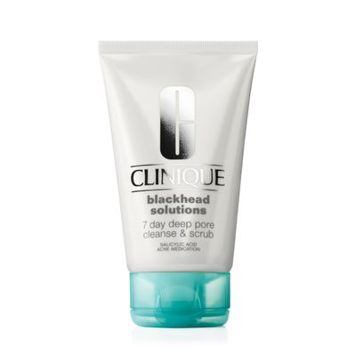 Clinique Blackhead Solutions 7 Day Deep Pore Cleanse &amp; Scrub, Daily Face Cleanser Facial Scrub With Salicylic Acid + Vitamin E For All Skin Types, 4.2 Fl Oz