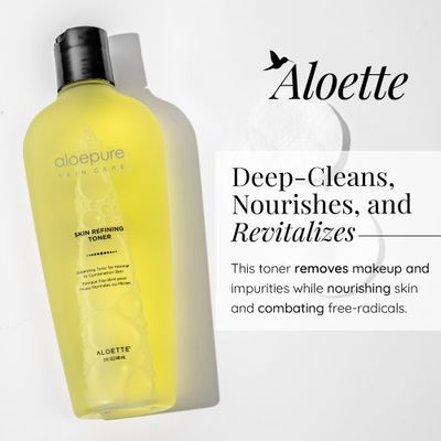 Aloette Skin Refining Toner for Face - Deep Cleansing Hydrating Facial Toner for Women &amp; Men Rejuvenates, Nourishes &amp; Revitalizes Skin - Gentle Skincare for Normal to Combination Skin - 8 Fl Oz