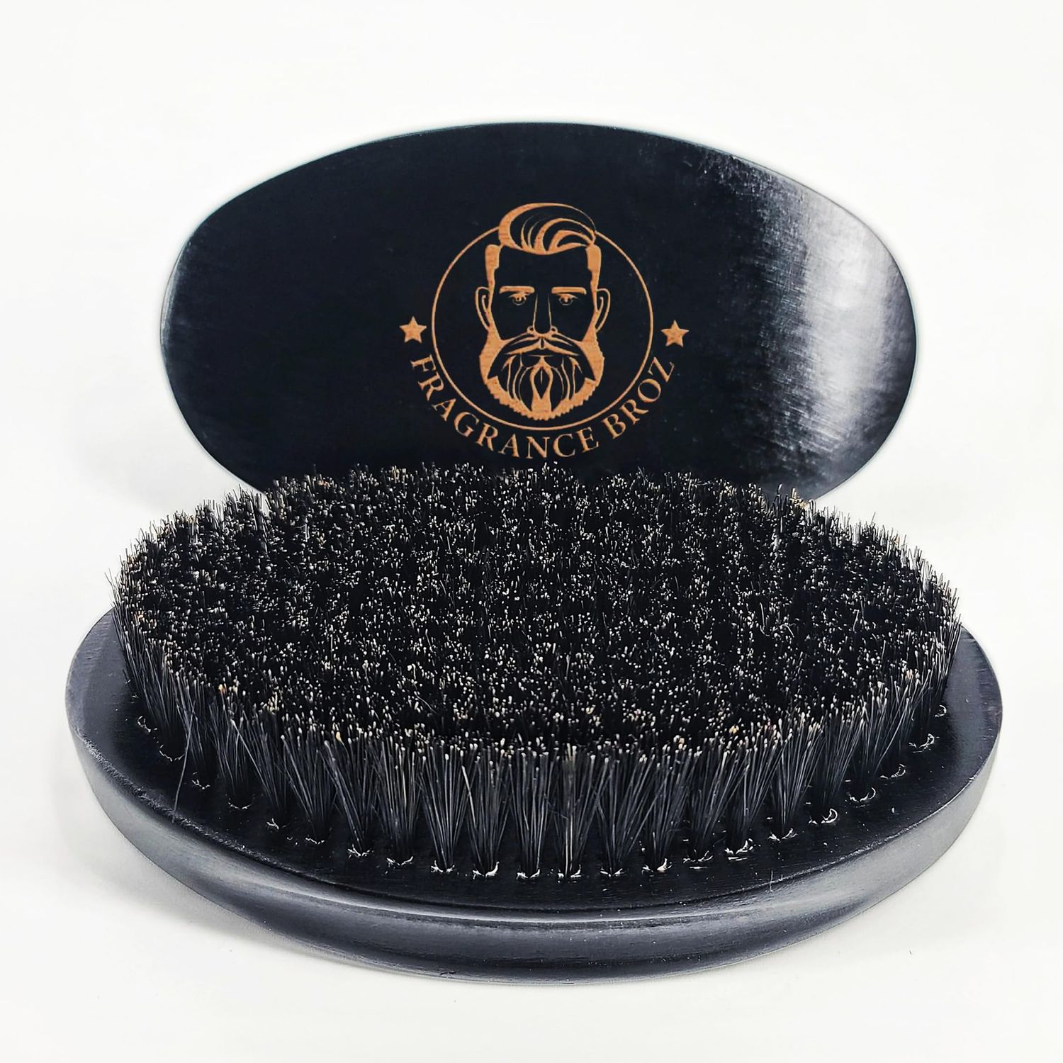 Fragrance Broz Premium Beard Brush for Men - Professional Grooming Tool for Beard Care &amp; Styling - Natural Bristle Facial Hairbrush - Luxury Beard Maintenance Accessory