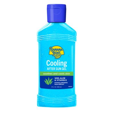 Banana Boat Cooling After Sun Gel, 8oz | Aloe Vera and Vitamin E Gel, After Sun Care Cooling Gel, Aloe Vera Gel for Sunburn Relief, 8oz