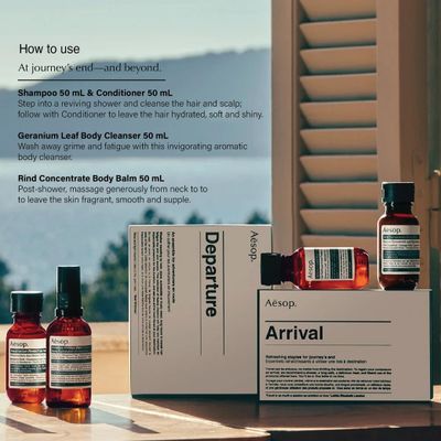 Aesop Travel Set | Travel Body Wash and Body Balm &amp; Travel Size Shampoo and Conditioner | 1.7 oz, Pack of 4