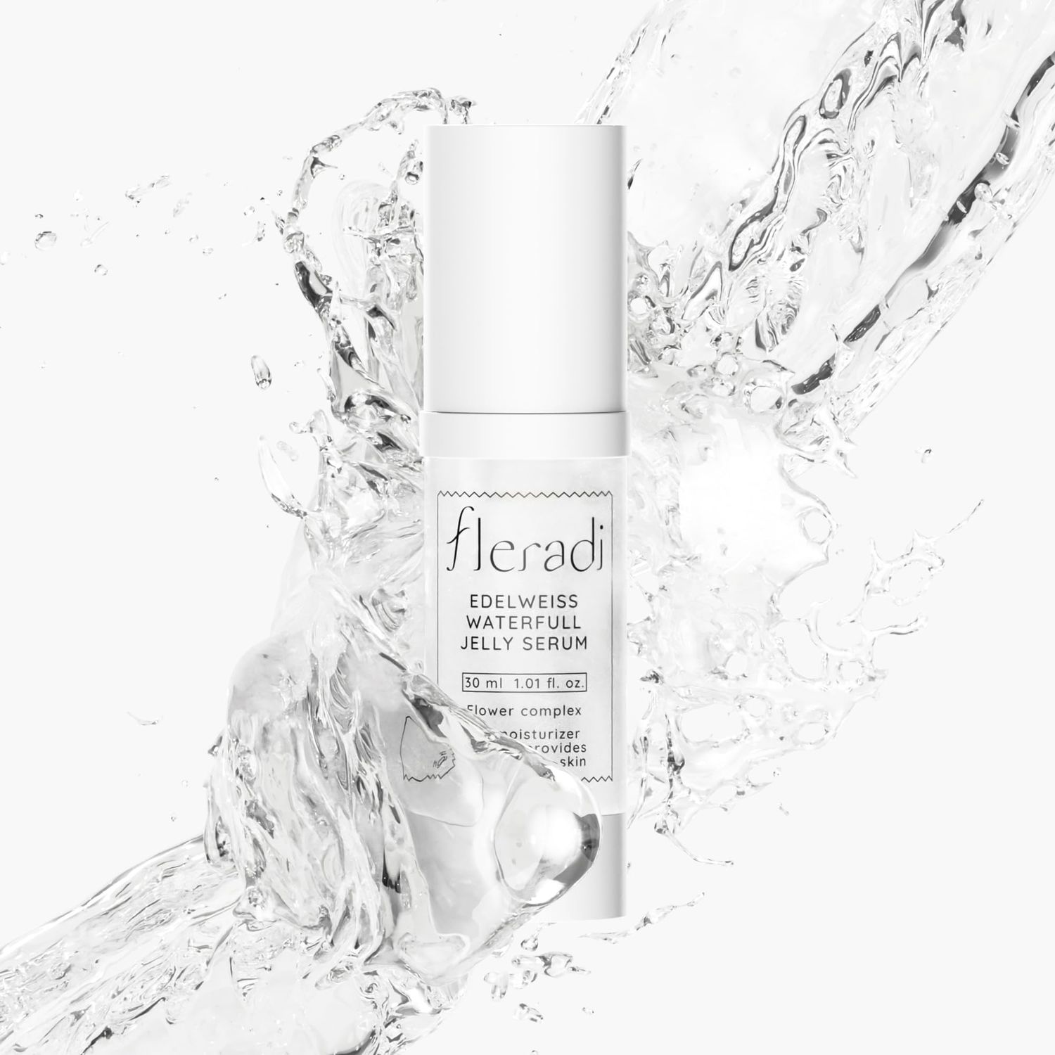 Fleradi Edelweiss Essence: 30% Flower Extract Jelly Serum - Non-Sticky Hydration, Crafted by Renowned Korean Skincare Experts