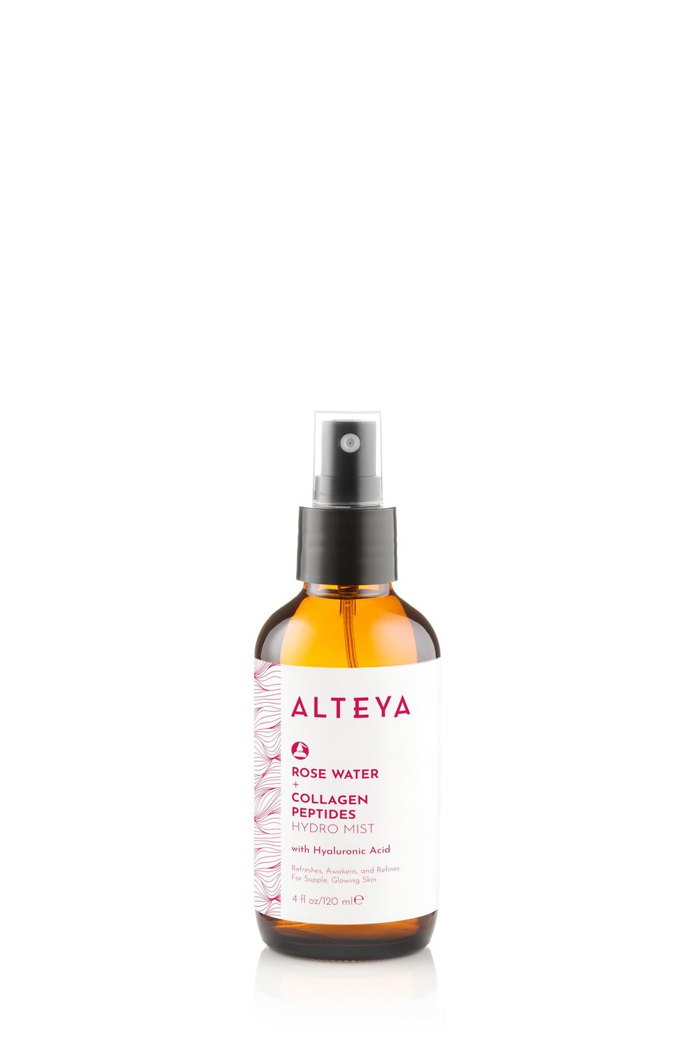 Alteya Organics Rose Water Face Toner with Collagen Peptides and Hyaluronic Acid - 4 Fl Oz/ 120mL