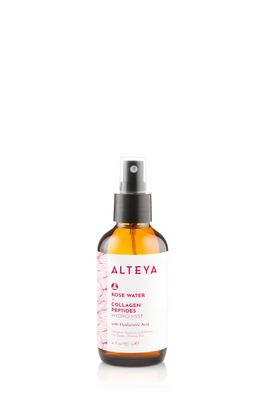 Alteya Organics Rose Water Face Toner with Collagen Peptides and Hyaluronic Acid - 4 Fl Oz/ 120mL