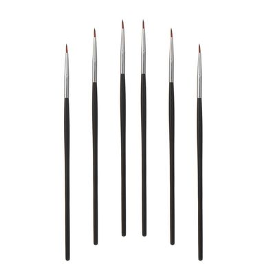 Eye Makeup Sable Eyeliner Brushes, 6 Pcs Ultra Fine Soft Sable Eyeliner Makeup Tools for Women to Accurately Apply Gel and Wet Powder