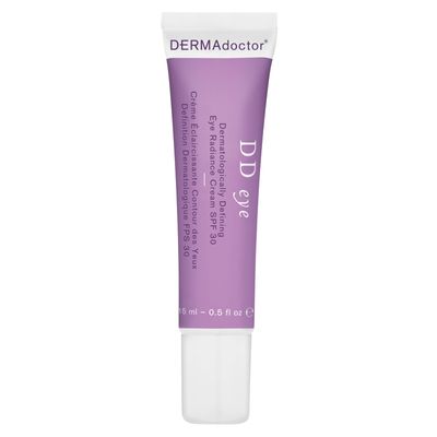 DERMAdoctor DD Eye Dermatologist Formulated Defining Radiance Boosting Caffeine Eye Cream with SPF 30; Eye Cream for Dark Circles, Puffy Eyes Treatment, Brightening and Smoothing - 0.5 oz