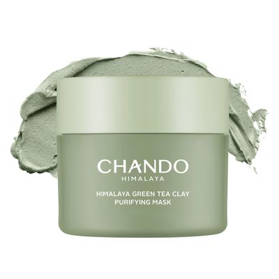 CHANDO HIMALAYA Green Tea Clay Purifying Mask 100g/3.53oz, Pore Clearing Clay Mask with Green Tea Extract and Portulaca Extract, Oil Control Mask for Oily, Combination Skin