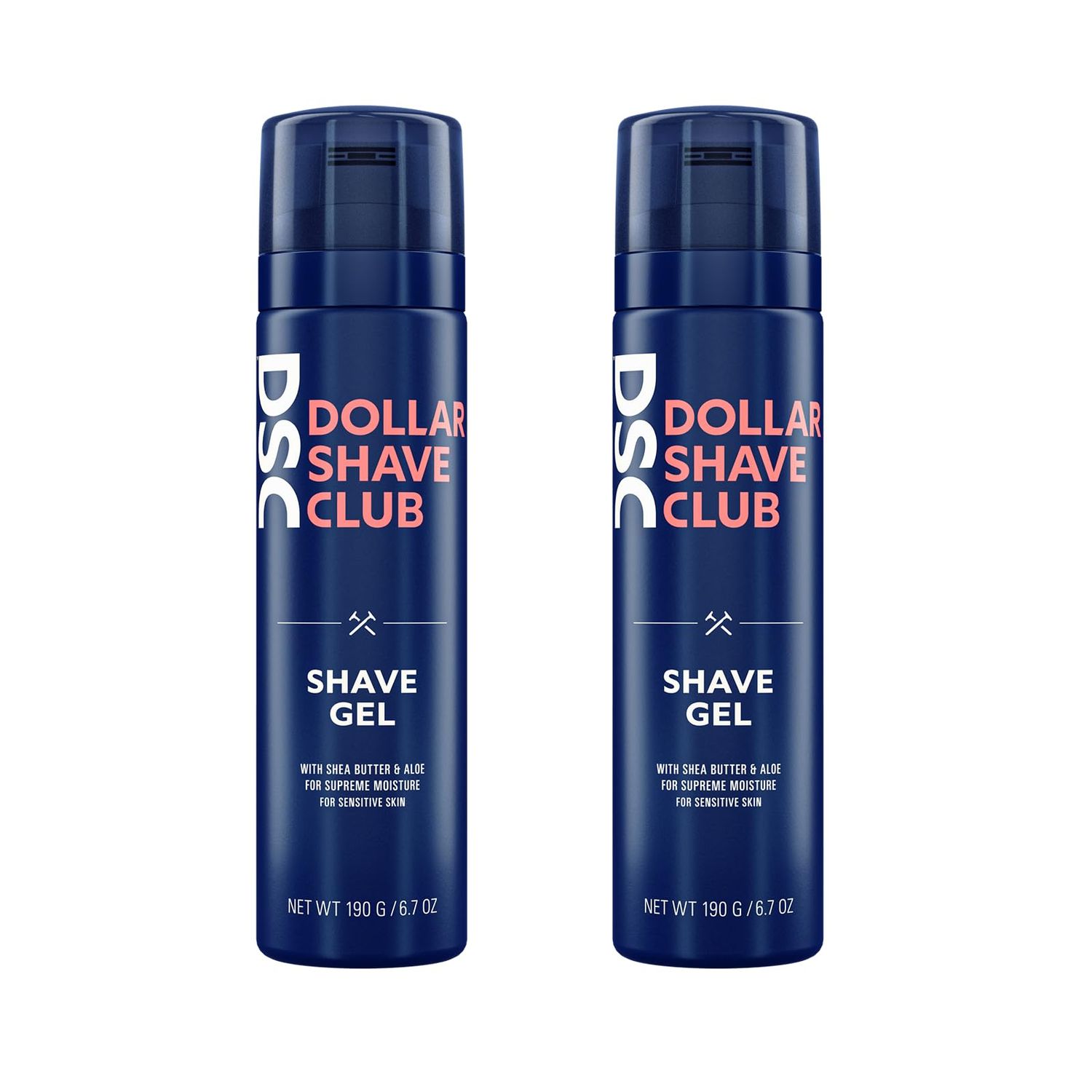 Dollar Shave Club | Shave Gel 6.7 ounce (2 Pack) | Moisturizing Shaving Gel for Sensitive Skin