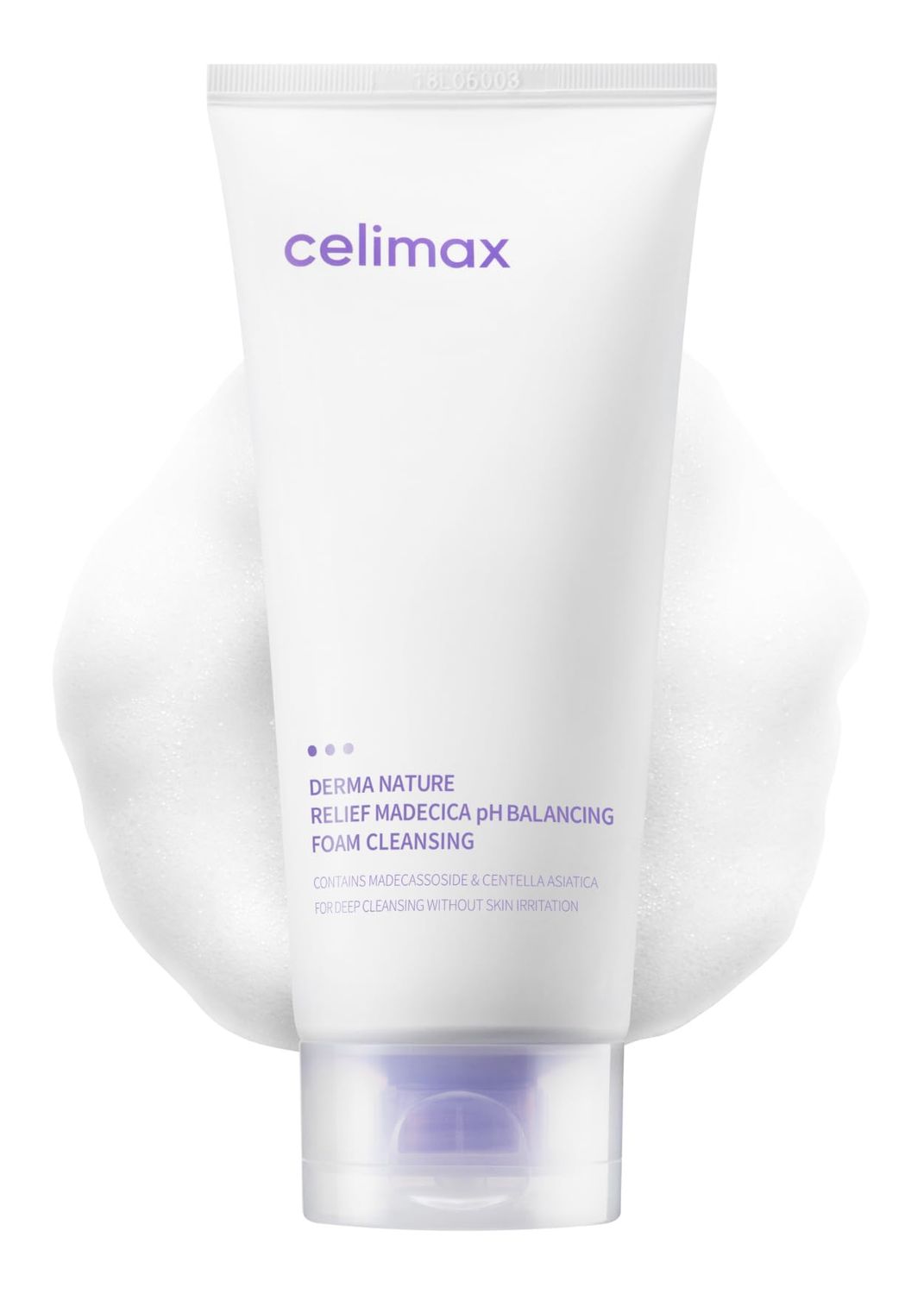 celimax Derma Nature Relief Madecica pH Balancing Foam Cleansing | Foaming Face Wash Cleanser, Hydrating, Soothing, Moisturizing, 150ml