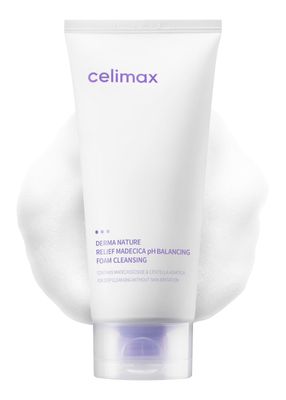 celimax Derma Nature Relief Madecica pH Balancing Foam Cleansing | Foaming Face Wash Cleanser, Hydrating, Soothing, Moisturizing, 150ml