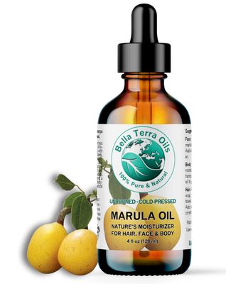 Bella Terra Oils - Marula Oil for Skin 4 oz - Dive into the Nutritional Excellence, Abundant in Vitamin C &amp; Antioxidants, Perfect Companion for Your Face