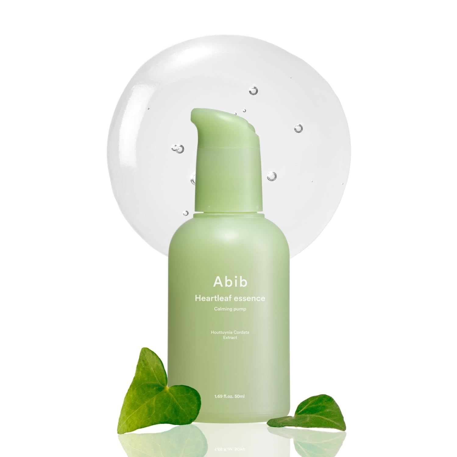 Abib Heartleaf Essence Calming Pump 1.69 fl oz / 50ml I Essence for Face, Soothing, Hydrating, Pore care, Sensitive skin, Acne skin, Pimple, Relief Instant, Sunburn, Blackhead