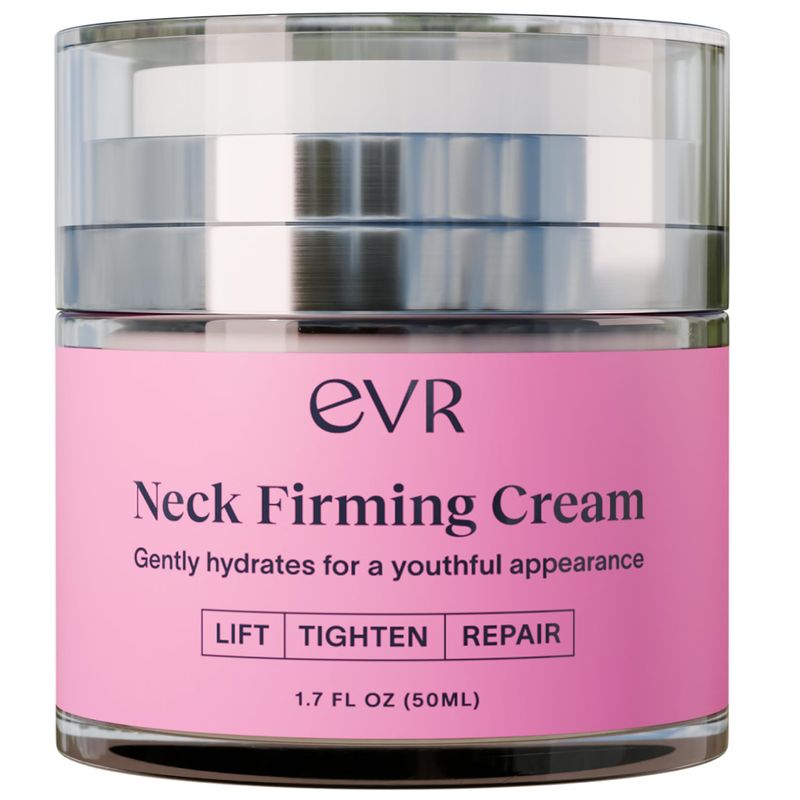 EVR BEAUTY Anti-aging Neck Firming Cream with Collagen &amp; Hyaluronic Acid - Made in USA with Natural &amp; Organic Ingredients Face Neck and Chest Tightening Moisturizer (Classic)