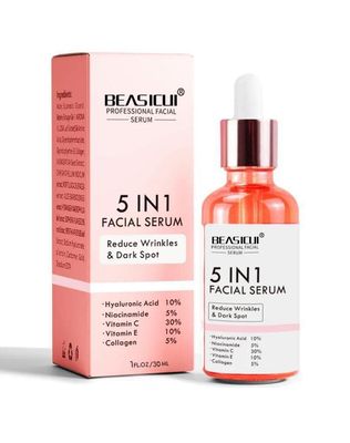 BEASICUI Vitamin C Serum for Face - Anti Aging Face Serum with Vitamin C, Hyaluronic Acid, Vitamin E - Radiance Serum for Dark Spots, Even Skin Tone, Eye Area, Fine Lines &amp; Wrinkles, 1 Fl Oz