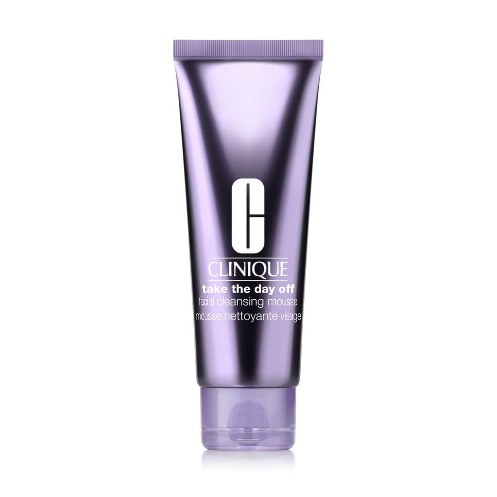 Clinique Take The Day Off Facial Cleansing Mousse With Hyaluronic Acid + Glycerin | Dissolves Makeup, Sunscreen + Pollution, 4.2 Fl Oz
