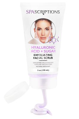 Face Exfoliating Scrub Hyaluronic Acid &amp; Sugar Face Wash - 5 Oz