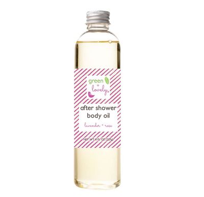 Green + Lovely Body Oil Moisturizer After Shower Premium Certified Organic Moisture For Dry Skin Vitamin E Moisturizing Oils, 8 Fl Oz, Lavender Rose