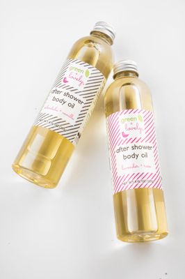 Green + Lovely Body Oil Moisturizer After Shower Premium Certified Organic Moisture For Dry Skin Vitamin E Moisturizing Oils, 8 Fl Oz, Lavender Rose