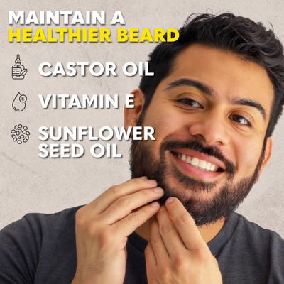 Beard Club Beard Oil for Men - 2oz Classic Sandalwood Natural Mens Beard Oil with Castor &amp; Amber Oils - Beard &amp; Mustache Conditioner - Hydrates, Softens &amp; Soothes Dry Skin - Strengthens Hair Follicles