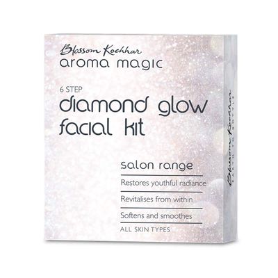 Aroma Magic Diamond Glow Facial Kit - Multi Use | 6 Steps Skincare Set | Rejuvenating Facial Kit | Restores Softness &amp; Glow | for All Skin Types