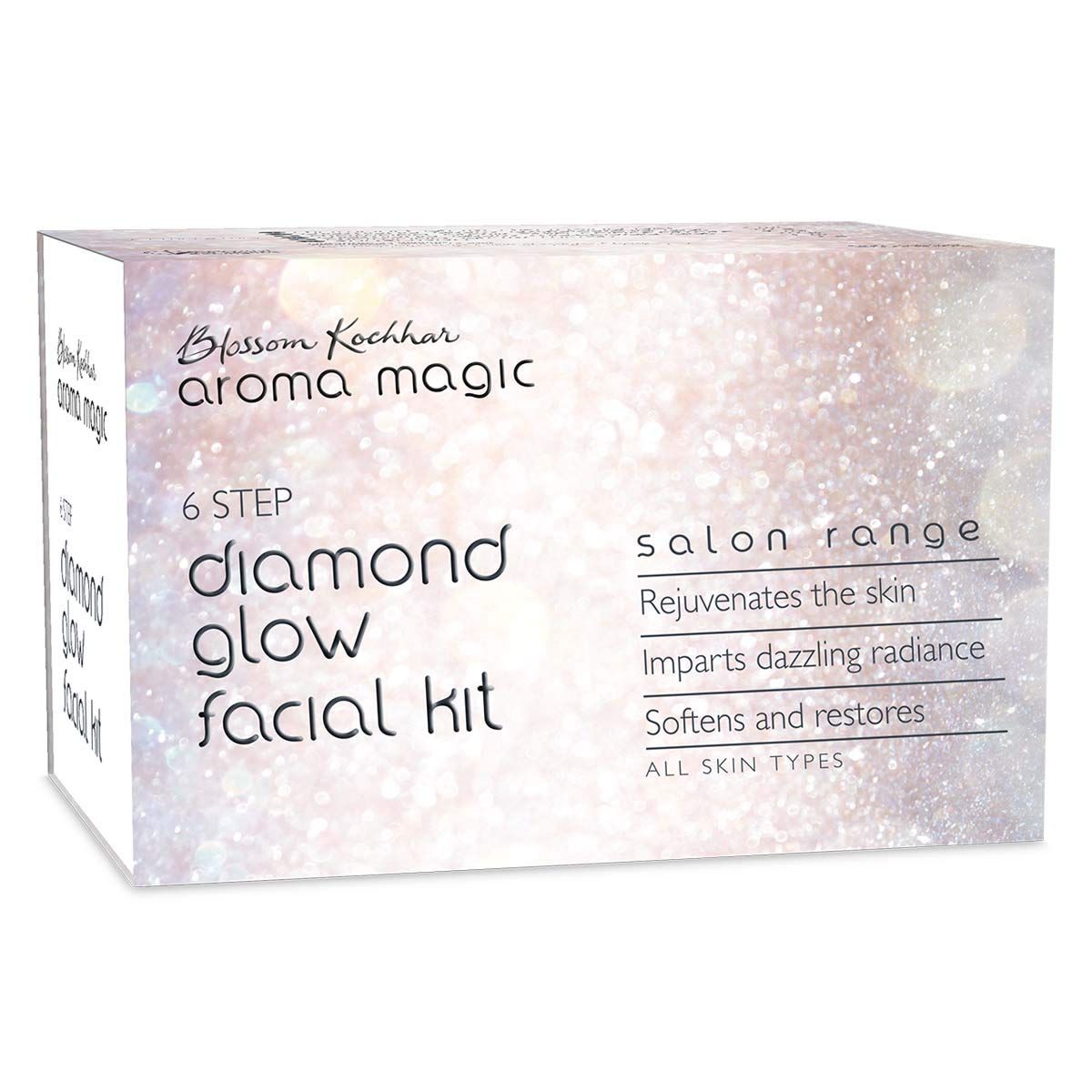 Aroma Magic Diamond Glow Facial Kit - Multi Use | 6 Steps Skincare Set | Rejuvenating Facial Kit | Restores Softness &amp; Glow | for All Skin Types