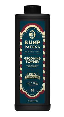 Bump Patrol Barber Pro Grooming Powder - Talc Free Hair and Body Powder for Men - Protects Against Sweat, Odor, and Chafing from Head to Toe for All Skin Types - 14 Ounce (Pack of 1)