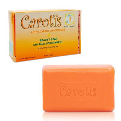 CAROTS Beauty Soap - 7oz / 200g - Formulated to Restore Radiance and Eliminate Dead Skin Cells, with Vitamin A and Olive Oil