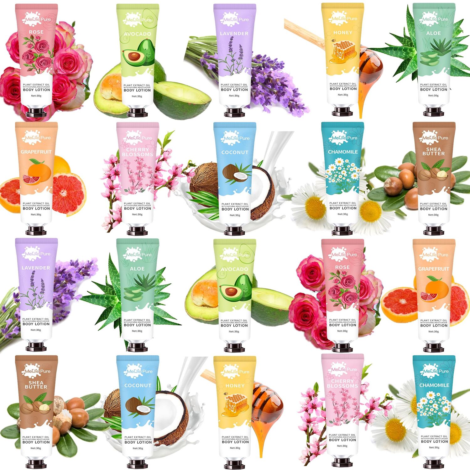 20 Pack Lotion for Women, Body Lotion for Dry Skin,Valentines Day Gifts for Her,Gifts for Women,Teacher Gifts,Travel Size Lotion, Natural Fragrance Body Moisturizer With Shea Butter,Baby Shower Favors