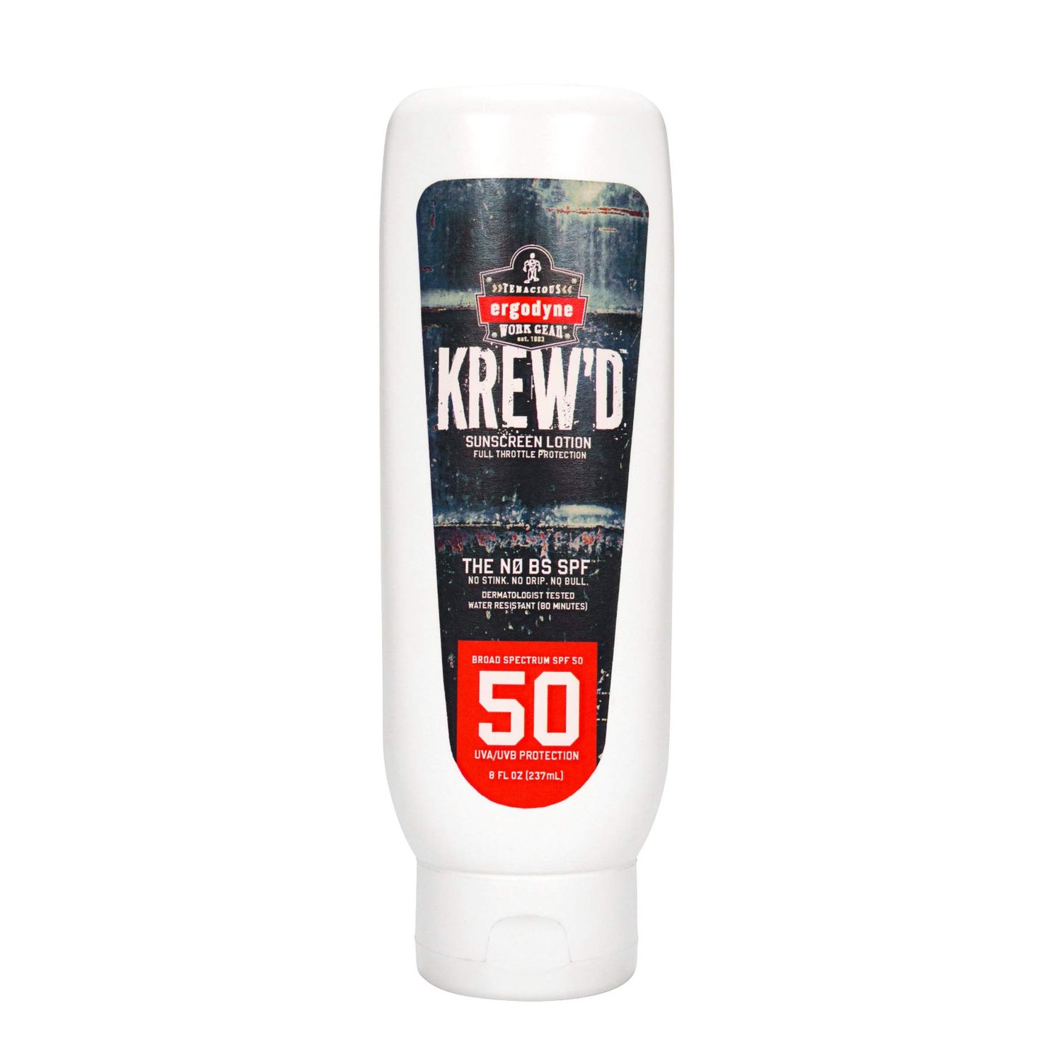 Ergodyne KREW&#39;D 6351 Sunscreen Lotion, Broad Spectrum, SPF 50, 8 oz