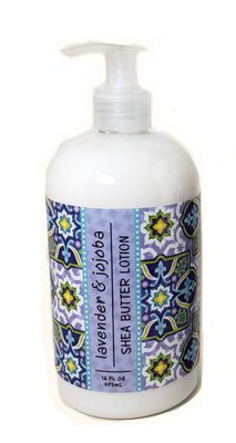 Greenwich Bay Trading Company Garden Collection Bundle: Lavender &amp; Jojoba - 16 Ounce Shea Butter Lotion &amp; 16 Ounce Hand Soap