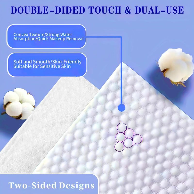 Disposable Face Towel 100 Count, Soft Cotton Clean Skin Face Towels, Dry Wipes Cotton Facial Towels Wash Cloths Tissue Thickened, Disposable Face Towelettes for Cleansing, Makeup Remover and Skincare