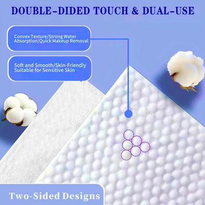 Disposable Face Towel 100 Count, Soft Cotton Clean Skin Face Towels, Dry Wipes Cotton Facial Towels Wash Cloths Tissue Thickened, Disposable Face Towelettes for Cleansing, Makeup Remover and Skincare