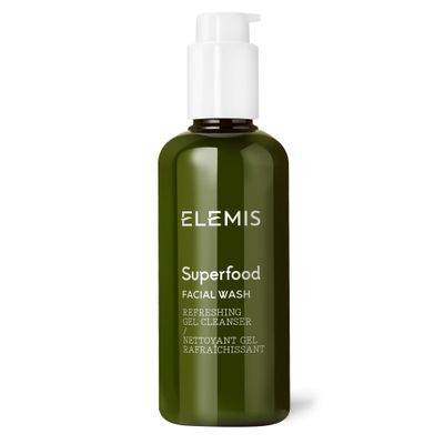 ELEMIS Superfood Facial Wash, 200ml - Revitalizing Daily Prebiotic Gel Wash, Gently Cleanse, Nourish &amp; Balance Skin for Glowing Complexion, Hydrating Facial Cleanser to Remove Grime