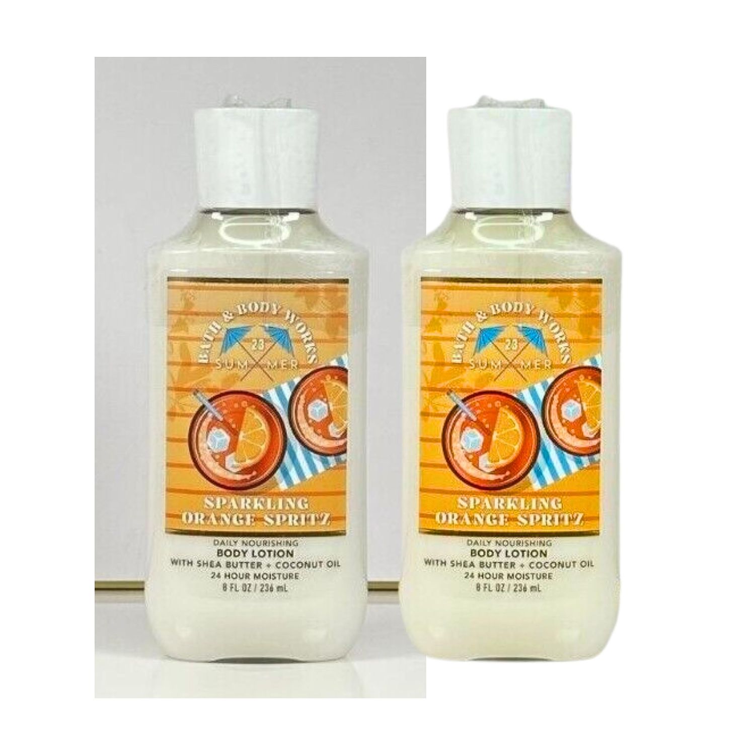 Bath &amp; Body Works Body Lotion Pack of 2, 8oz Each (Sparkling Orange Spritz)